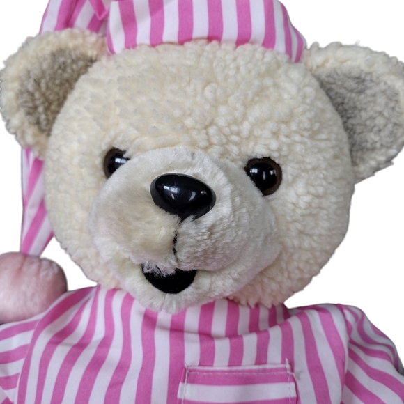 Peek A Boo Pajama Bear in Pink and White - Picture 4 of 7